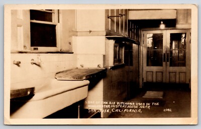 RPPC Winchester House San Jose CA Kitchen Mystery House