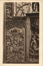 Old postcard postcard Rothenburg side wing of blood altar GERMANY (1074457)