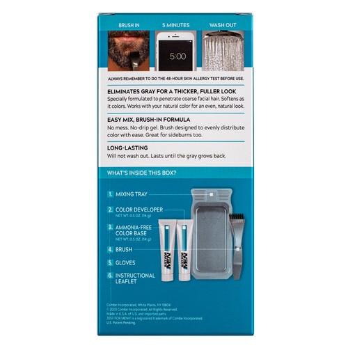 5 Pack Just For Men Easy Brush In Mustache & Beard Color, Blond M-10/15 - Picture 3 of 4