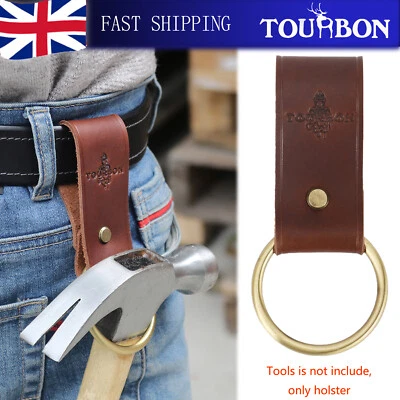TOURBON Leather Hammer/Wrench/Axe Holster Trowel Workshop Tool Carry Holder Belt