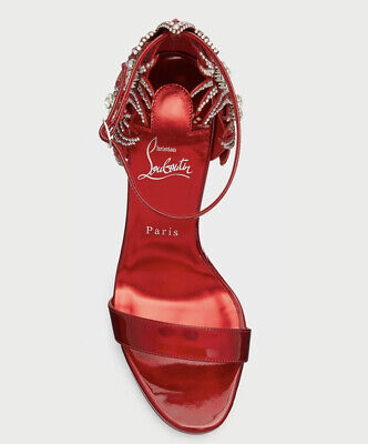 Christian Louboutin Loubi Vega Red 120mm Crystal Embellished Christian Louboutin Loubi Vega Red 120mm Crystal Embellished