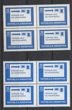 ARGENTINIEN = MI-NR. 1362 X + Y WERTE IM VIERERBLOCK POSTFRISCH = 166