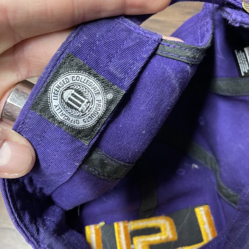 LSU Tigers Hat Cap Strapback - Purple & Gold, LSU Logo, 47 Brand, Unstructured - Picture 10 of 11
