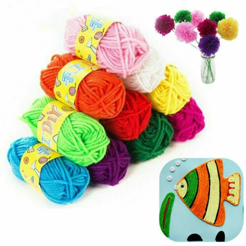 Handarbeits-Garne Einfarbig