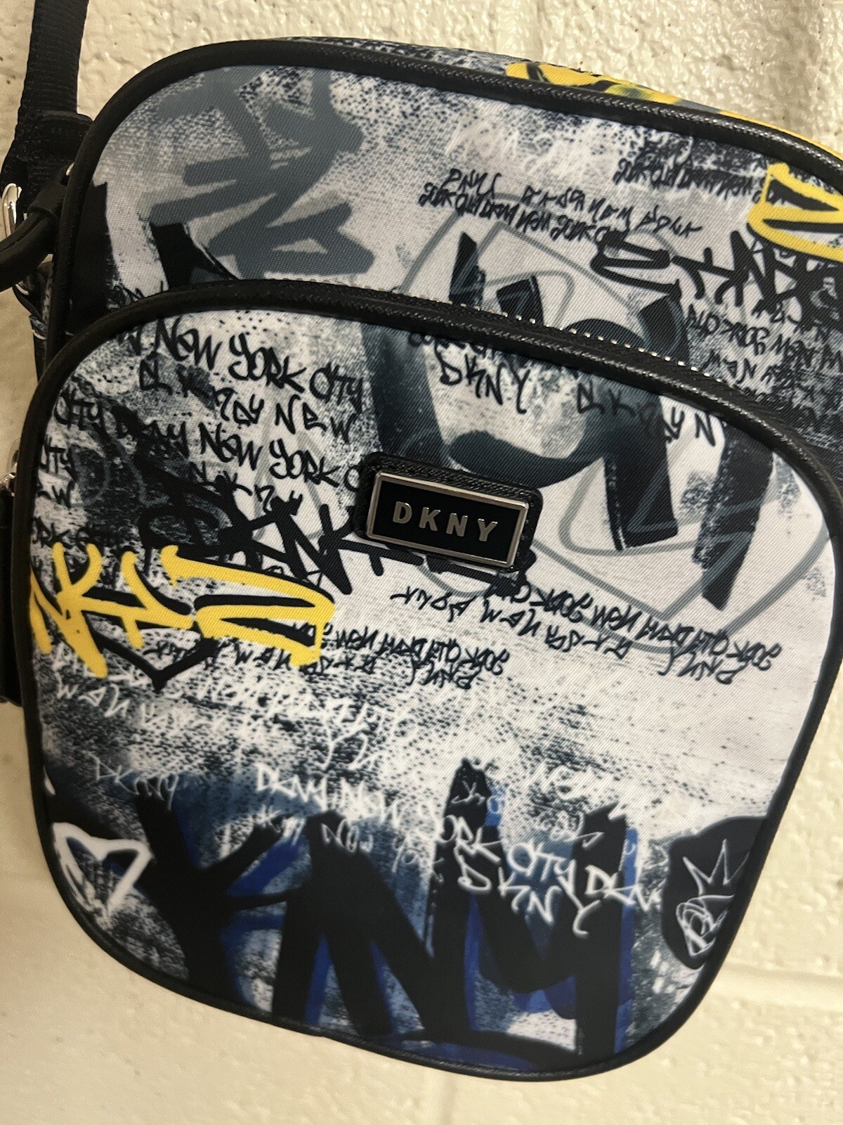 DKNY Women Gigi Flight Bag Crossbody Graffiti Double … Gem