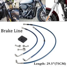 Blue Upper Lower Front Complete Brake Line Kit 14+ Fit Harley Sportster XL1200CX