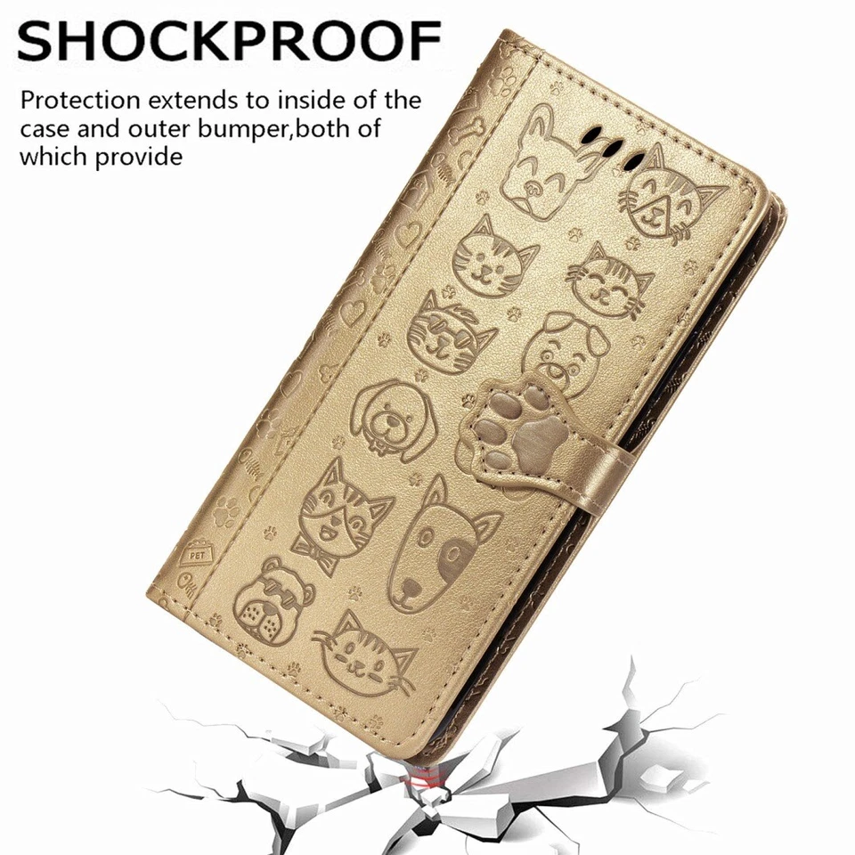 Cute Cat Dog Embossed Leather Case For - Image 4 of 4