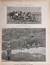 1899 Druck Burenkrieg Armee Signaleure - Ausruhen Mit Wache
