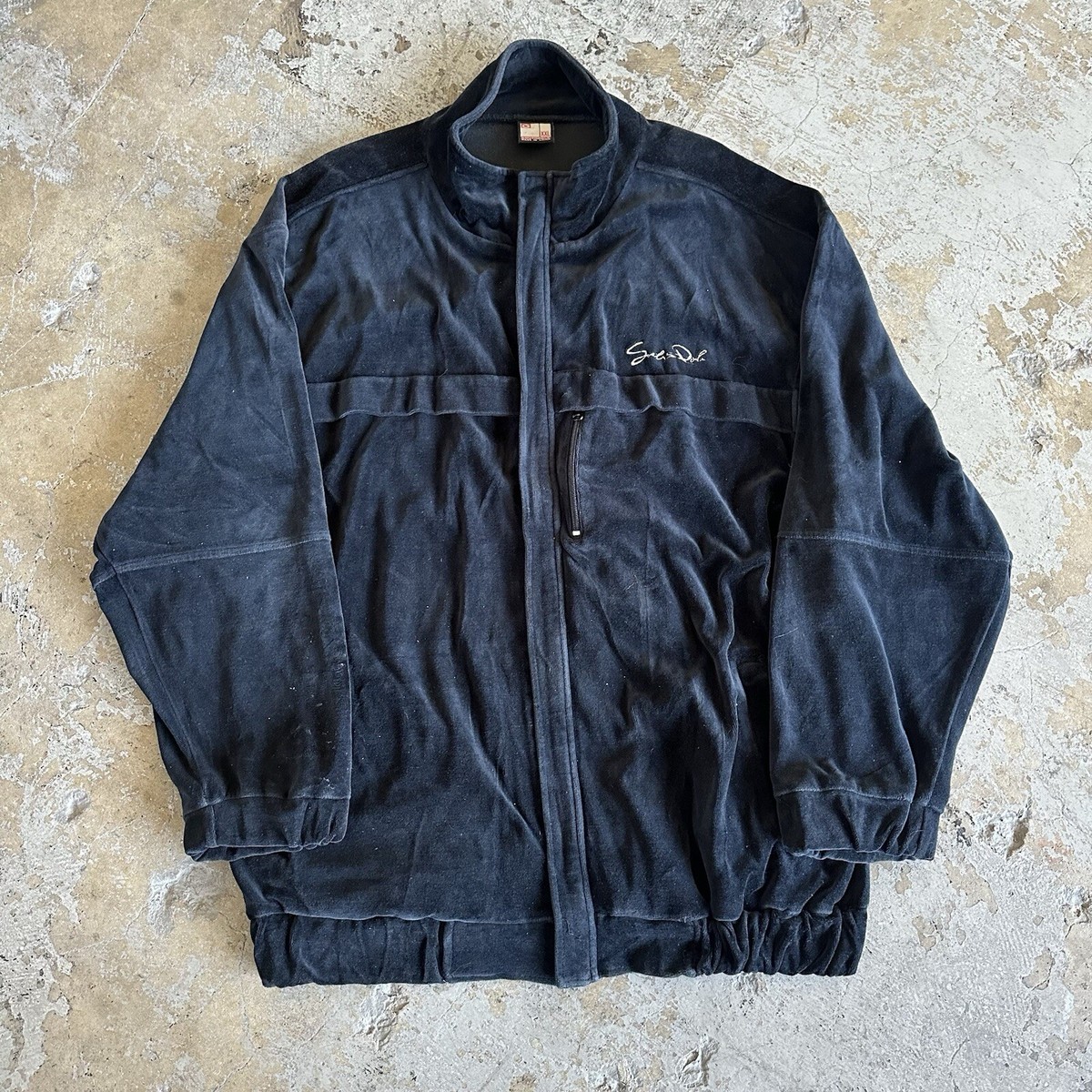 Vintage Y2K Southpole Black Velour Full Tracksuit Set Size XXL