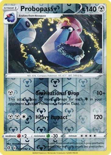 Pokemon Rebel Clash Probopass Rare Reverse Holo 131/192