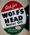 Great Wolf's Head Motor Oil 2 Sided Flange, Heavy Steel-Nice Colors and Shine — photo 3