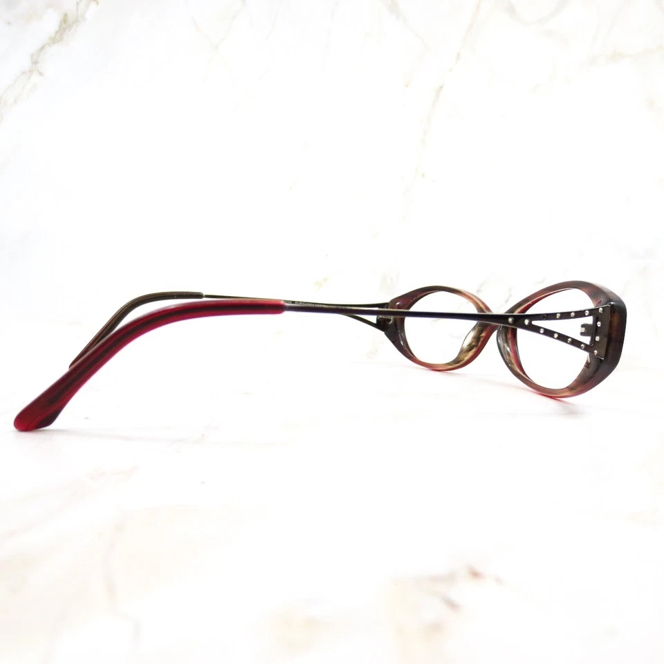Marco de gafas Revlon RV556 para mujer cuerno borgoña borde completo ovalado 52-16-135 Foto 3 de 4