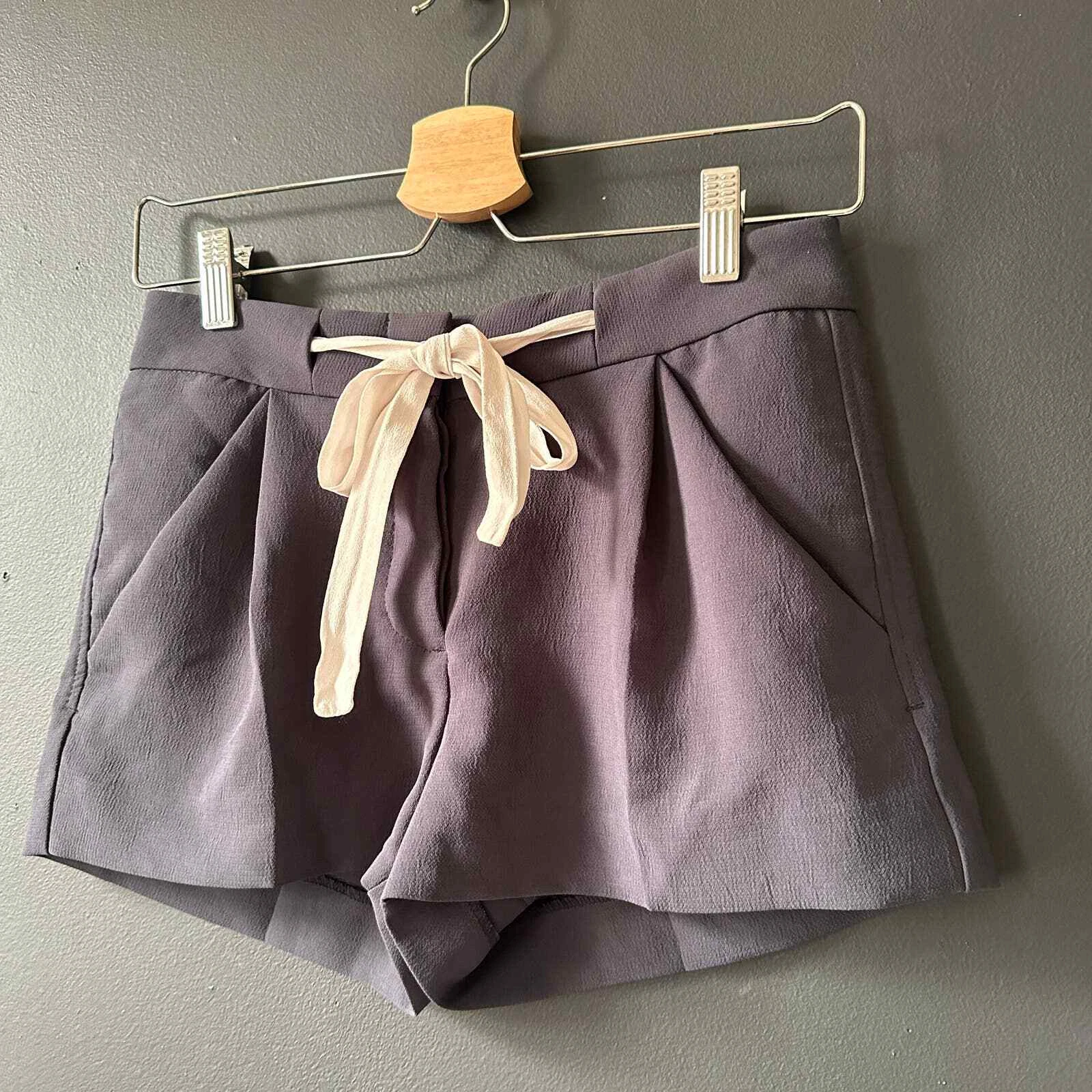 aritzia wilfred exergue ribbon tie crepe shorts