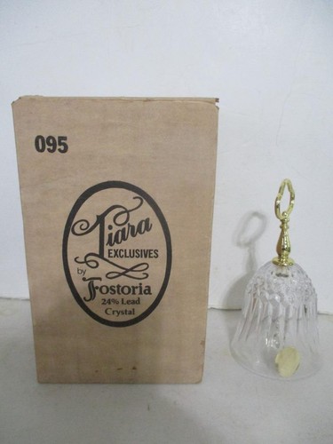 Tiara Exclusives by Fostoria 24% Lead Crystal Glass Bell In Original Box #095 - Picture 8 of 8