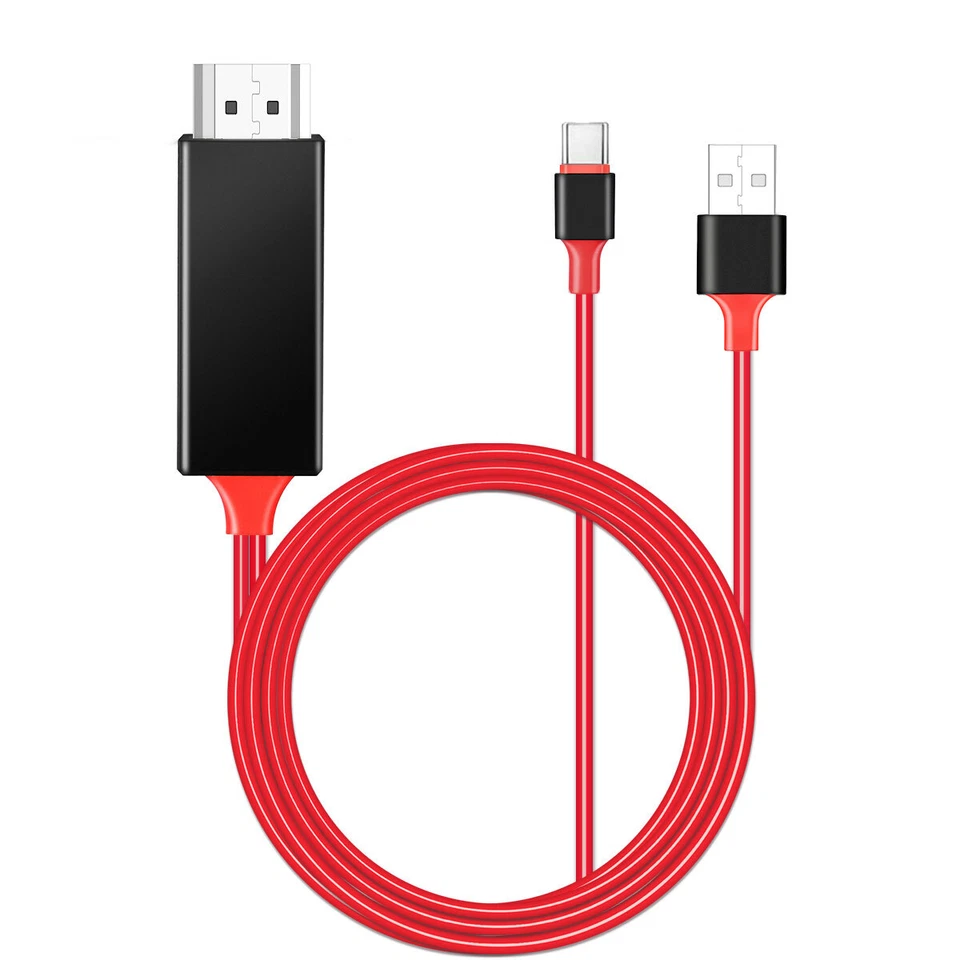 1080P Type C Phone to HDTV HDMI Cable Charge For LG G5 G6 G7 G8 V20 V30 V40 V60 - Image 2 of 4