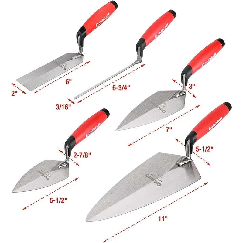 Goldblatt 12 PIEZAS Juego de herramientas de mano de albañilería Tuck puntero paleta patín cuerda línea kit Foto 3 de 4