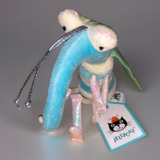 Jellycat “I am Millennium Funky Bug” Blue & White Rare Soft Toy Shiny Legs & Tag