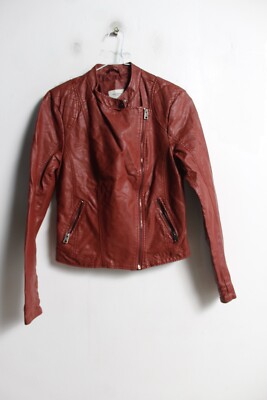 Vera Moda Damen Kunstlederjacke - Braun - Größe Small S (B6)