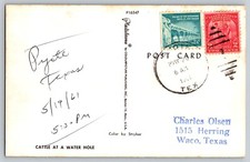 Postcard - Pyote Texas 1961 Cancel