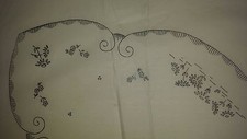 Vintage Rotkehlchen Stickerei Blumenmuster Transfermuster 8141
