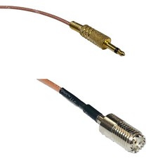 RG316 3.5mm 1/8 to MINI UHF FEMALE RF Cable Rapid-SHIP LOT