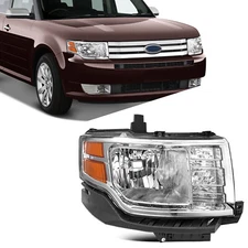 [Halogen Type] For 2009 2010 2011 2012 Ford Flex Chrome Headlight Passenger Side