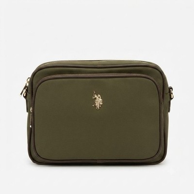 U.S. POLO ASSN. Damen Umhängetasche   Elegante Schultertasche, Crossbody Bag, Kh