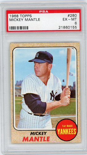 1968 Topps Mickey Mantle #280 PSA 6