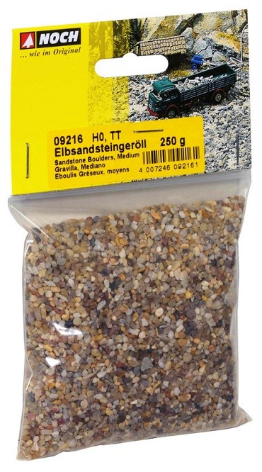 NOCH 09216 - H0, TT, N, Z Elbe Sandstone Gravel, 250 G - New
