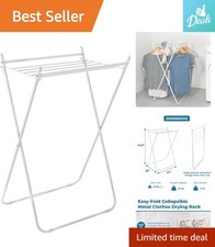 Eco-Friendly Easy-Fold Clothes Drying Rack – Collapsible & Space-Saving, 40 lbs