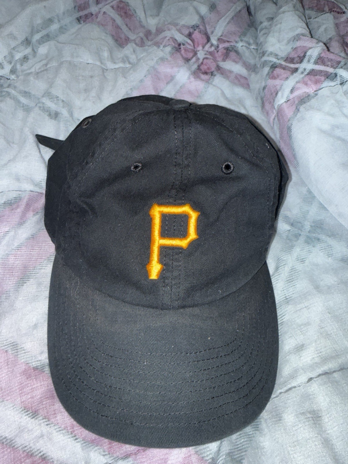 Pittsburgh Pirates ’47 Brand Dad Hat Black Gold Adjustable Strapback
