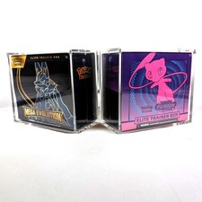Premium Pok mon ETB Acrylic Case Magnetic Lid UV Safe Elite Trainer Box Case