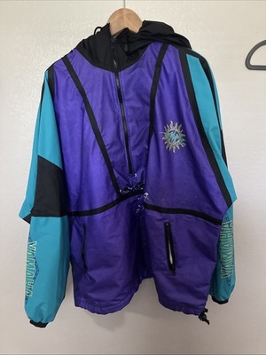 Vintage 1990s Axiom Dry Yamaha Rubber Surf Style Pullover Jacket Hoodie