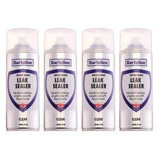 4x Bartoline Leak Sealer Przezroczysta wodoodporna rynna natryskowa Rura Naprawa dachu 400mL