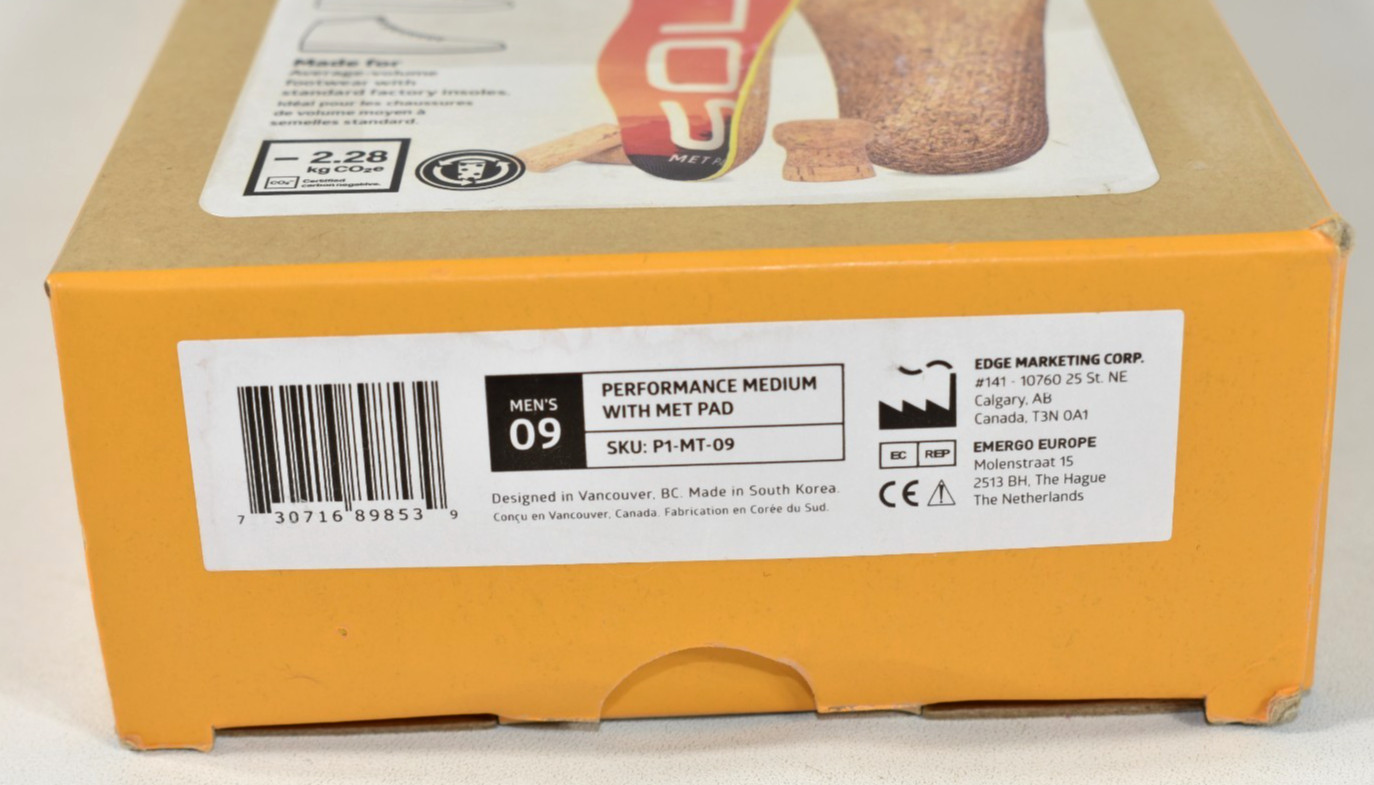 Sole Insoles Performance Medium with Met Pad Men Size 9 Women 11 NEW Open Box