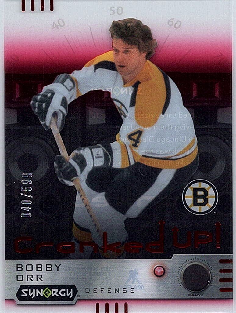 2023-24 Upper Deck Synergy #CR-BO Bobby Orr Cranked Up Red #/599