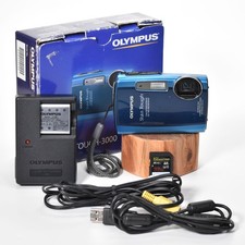 Olympus Stylus Tough 3000 Digital Camera 12MP 3.6x Zoom HD Video 32GB Box Blue