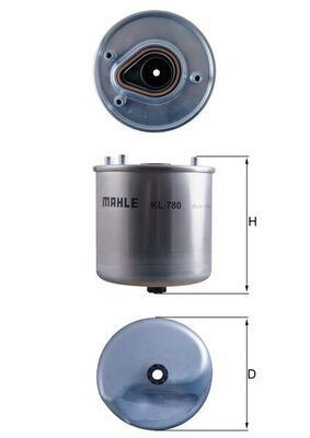 Fuel Filter Fits Ford Mazda Volvo MAHLE KL 780