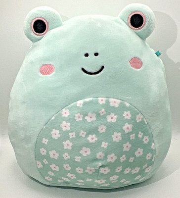 Squishmallows Frog Plush Doll Green Pink White Washable 2021