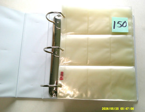 3 Ring 3 inch Binder and 150 Donruss Factory Marked, 9 Pocket, Top Load Sleeves