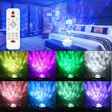 Galaxy Starry Night Light Bluetooth LED Projector Star Sky Ocean Xmas Decor Lamp