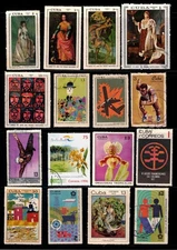  1cuba  Stamp, ARTS, worldwide collection lot