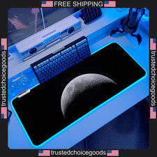 Large RGB Gaming Mouse Pad 31.5x12 Inch Extended LED Light Up Desk Mat