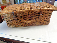 "Picnic" Hamper Basket - Fastening Straps - Carry Handle