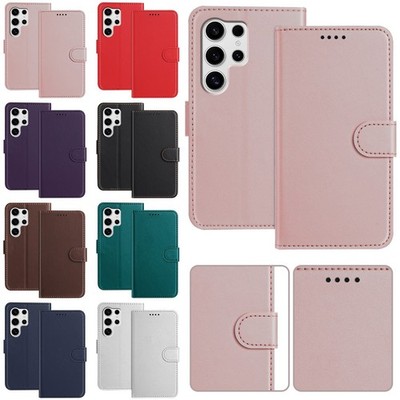 For Samsung Galaxy S25 Ultra S24+ S23+ S22 PU Leather Magnetic Wallet Flip Case