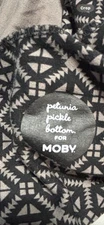 PETUNIA PICKLE BOTTOM WRAP BY MOBY PURE COTTON BLACK AND WHITE BABY WRAP