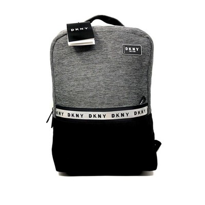 DKNY Signature Nylon Backpack Laptop Logo Unisex Circa 1989 NWT Black Grey