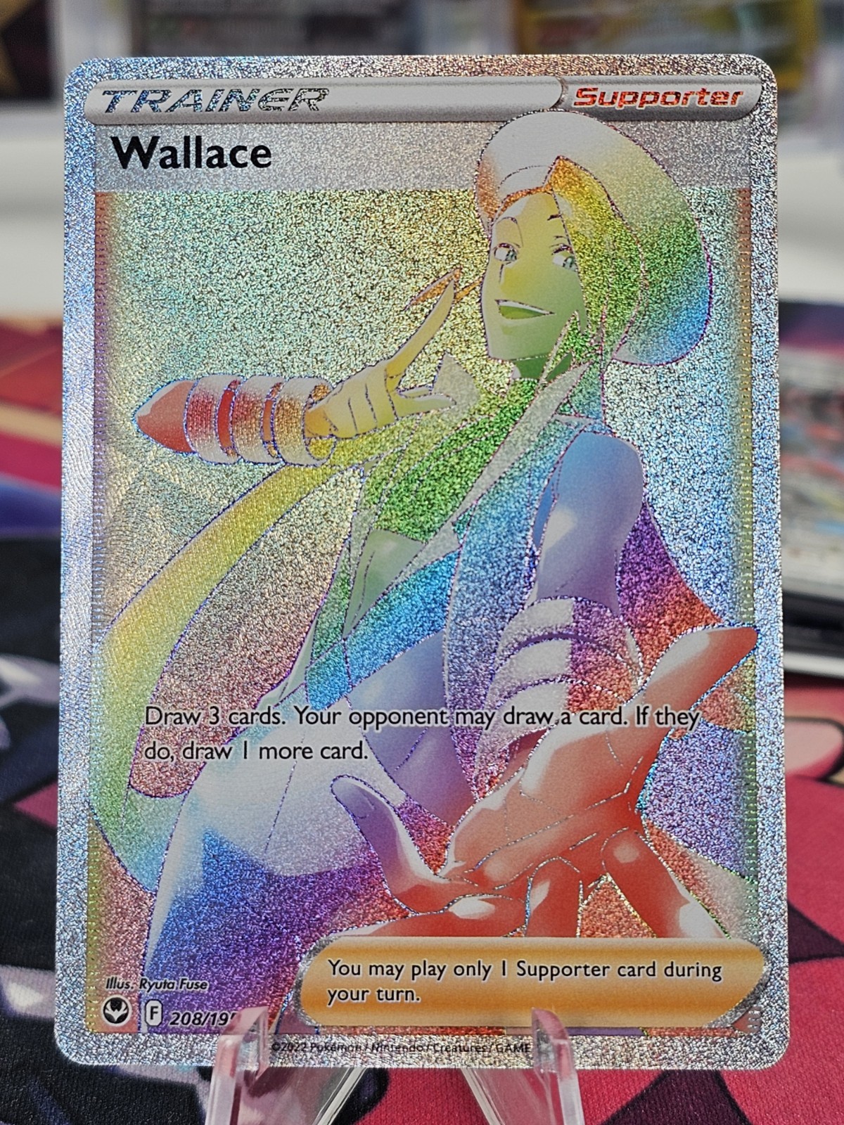 Holo Wallace 208/195 Secret Rare Silver Tempest Pokemon TCG NM/M