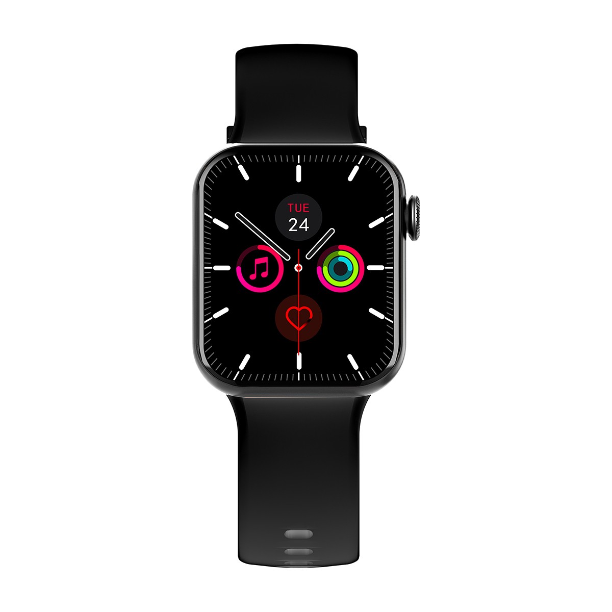 Montre connectée carrée écran tactile appels sans fil et suivi santé complet