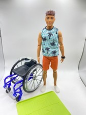 Barbie Fashionistas Ken HJT59 Made to Move Doll Wheelchair Ramp Loose Complete